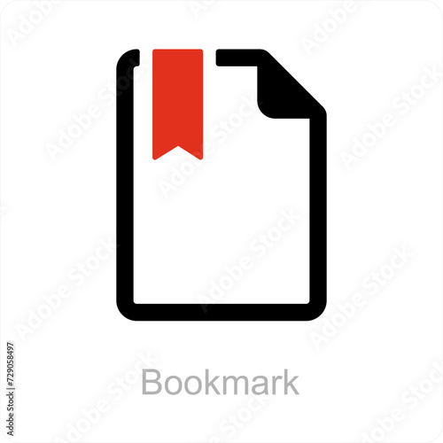 bookmark and tag icon concept