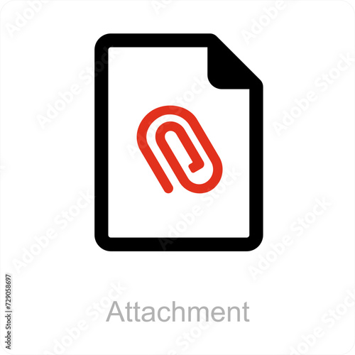 attachment and hyperlink icon concept