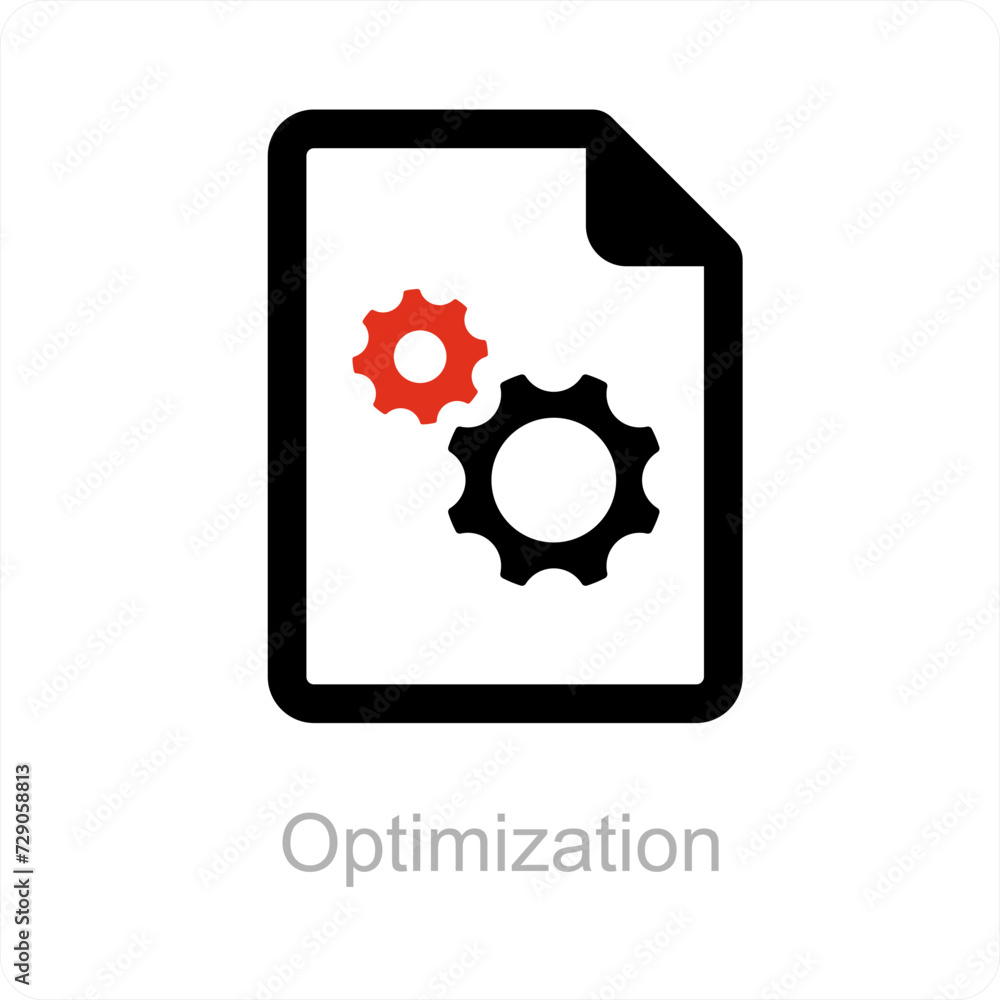 optimization and settings icon concept optimization and settings icon concept