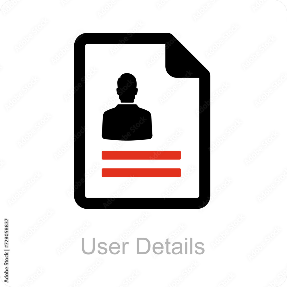 user details and account icon concept user details and account icon concept