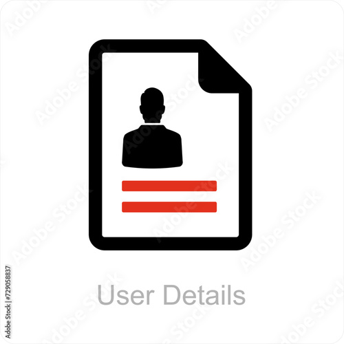 user details and account icon concept