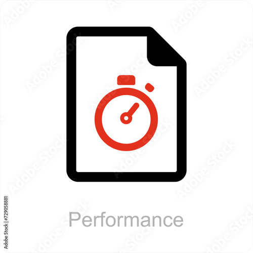 performance and optimization icon concept