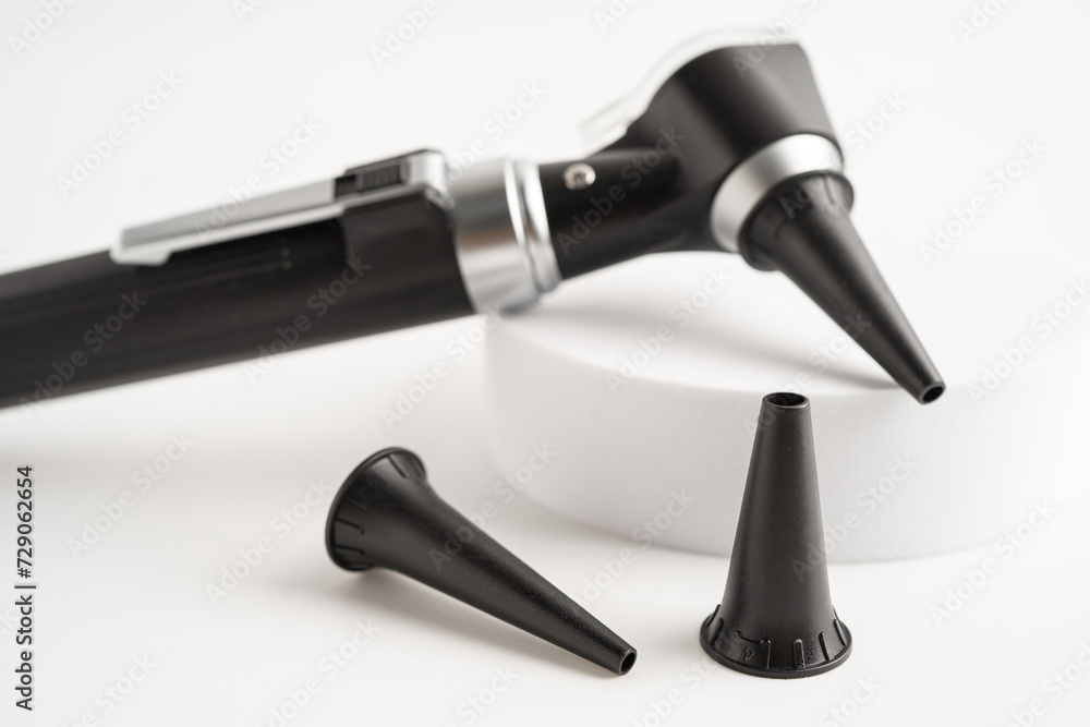 Otoscope for audiologist or ENT doctor use otoscope checking ear and treate hearing loss problem. Otoscope for audiologist or ENT doctor use otoscope checking ear and treate hearing loss problem.