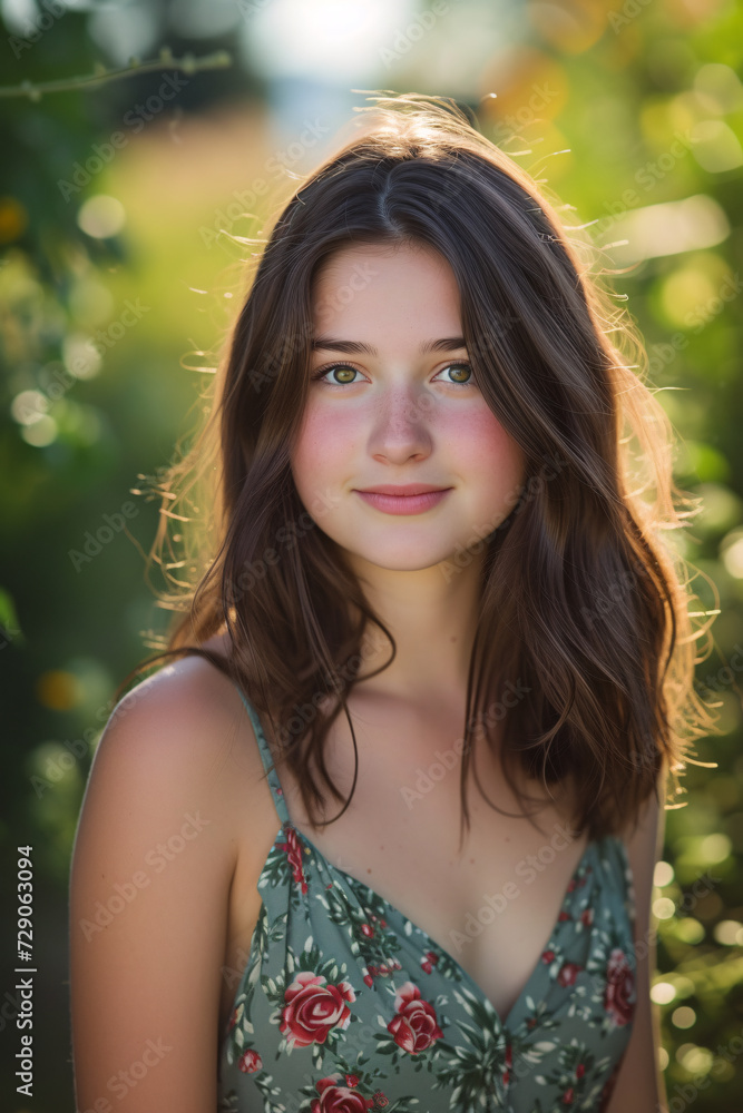Portrait photo of a young girl in nature Portrait photo of a young girl in nature