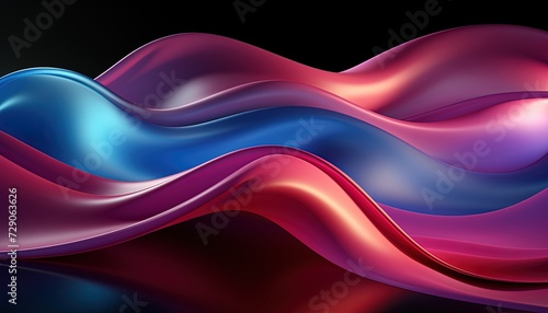 Abstract colorful wavy background. Created with Ai