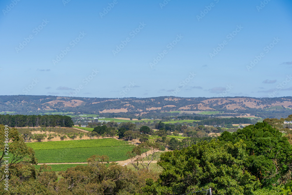 Naklejka premium View of McLaren Vale on top of The Cube d'Arenberg