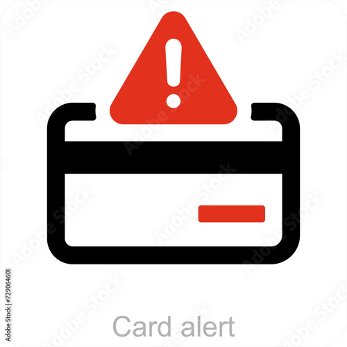 Card Alert and credit card icon concept