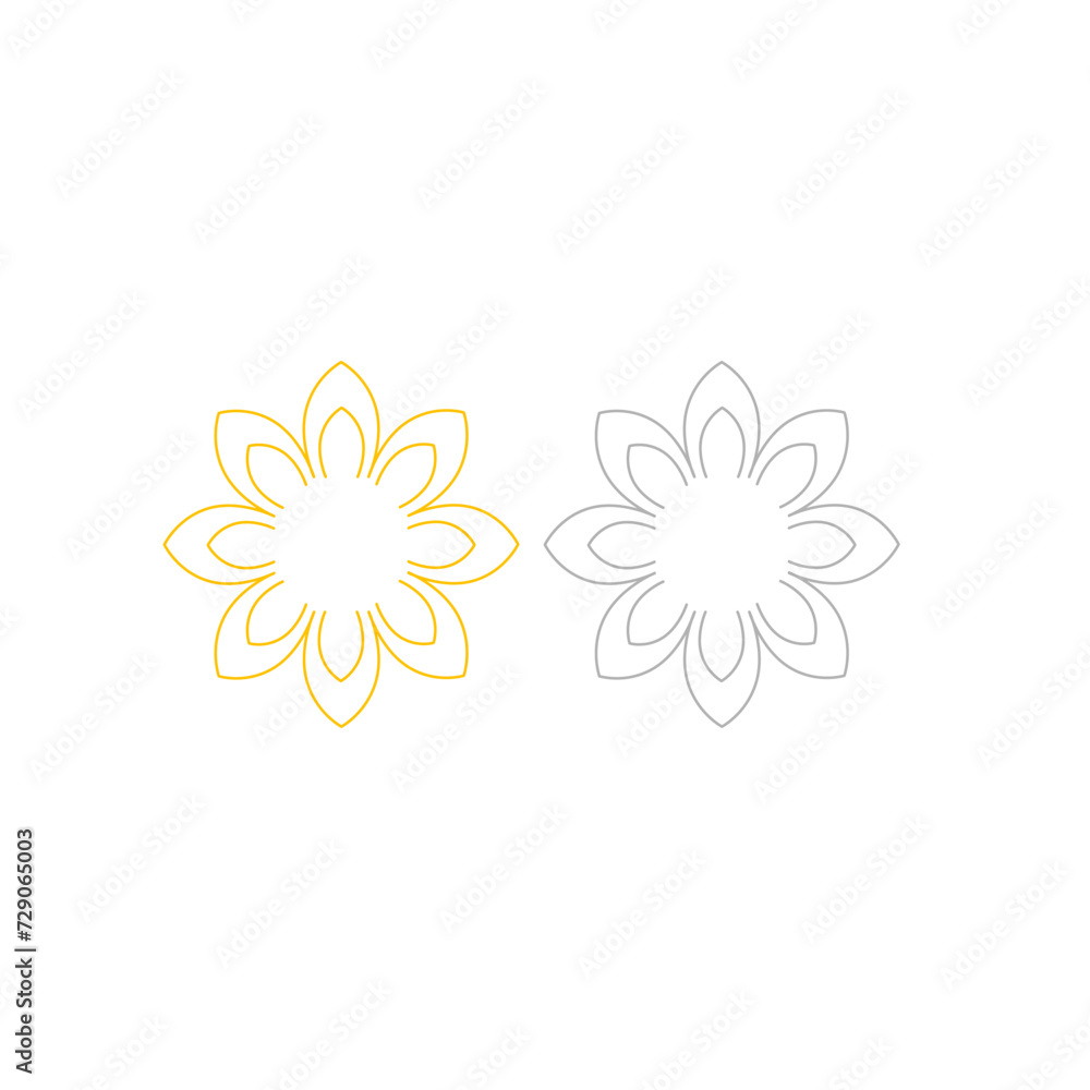 AYURVEDA SPA WELLNESS RESORT SIGN SYMBOL LOGO ISOLATED ON WHITE