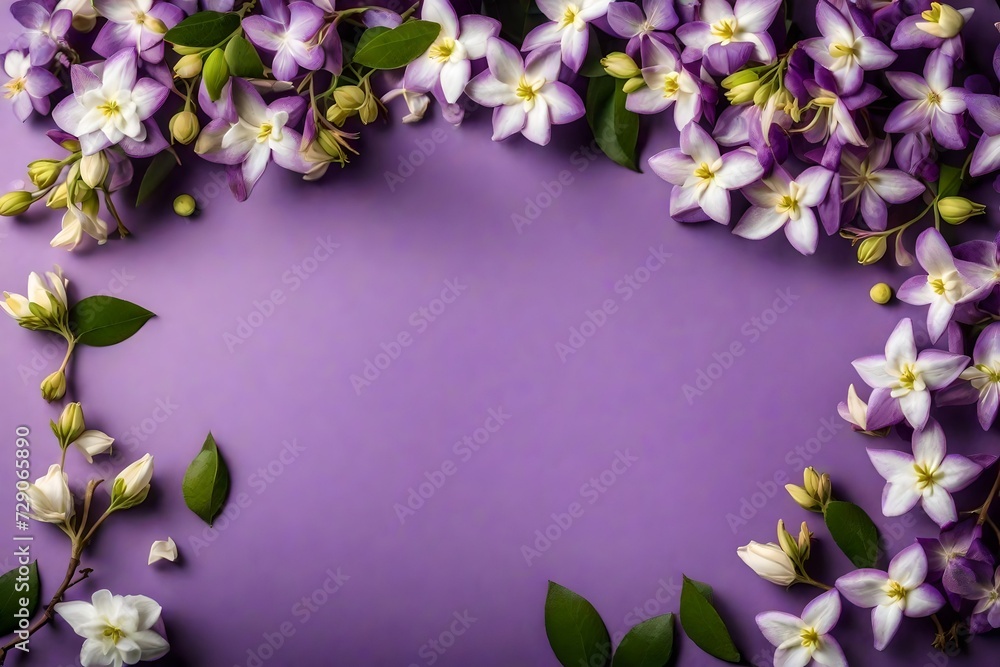 orange red blue green and purple background with small branch of the white jasmine flowers branch at one side corner with text copy space in the middle abstract background orange red blue green and purple background with small branch of the white jasmine flowers branch at one side corner with text copy space in the middle abstract background