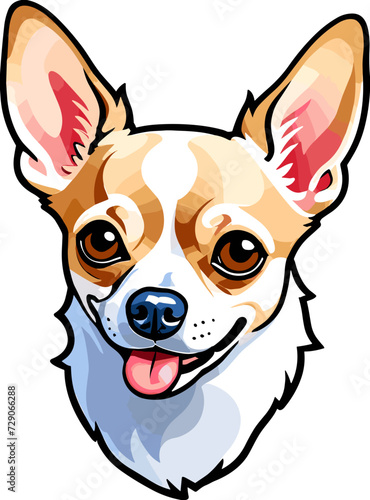 Cute Chihuahua dog illustration isolated on transparent background svg, cute cartoon clipart for nursery, children's book, party, kid-friendly character, baby shower, dog lover, birthday, whimsical © Anchalee
