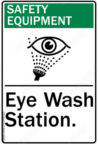 Eye wash station sign