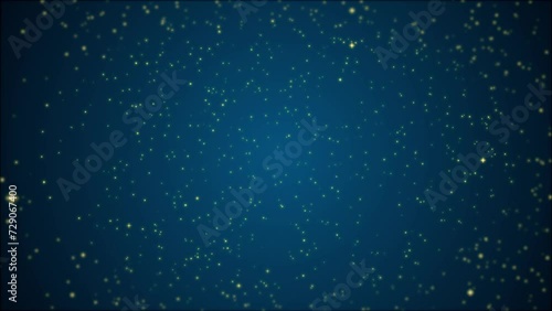 Chinese New year on blue backgrounds and Sparkling glowing stars gold particles. photo