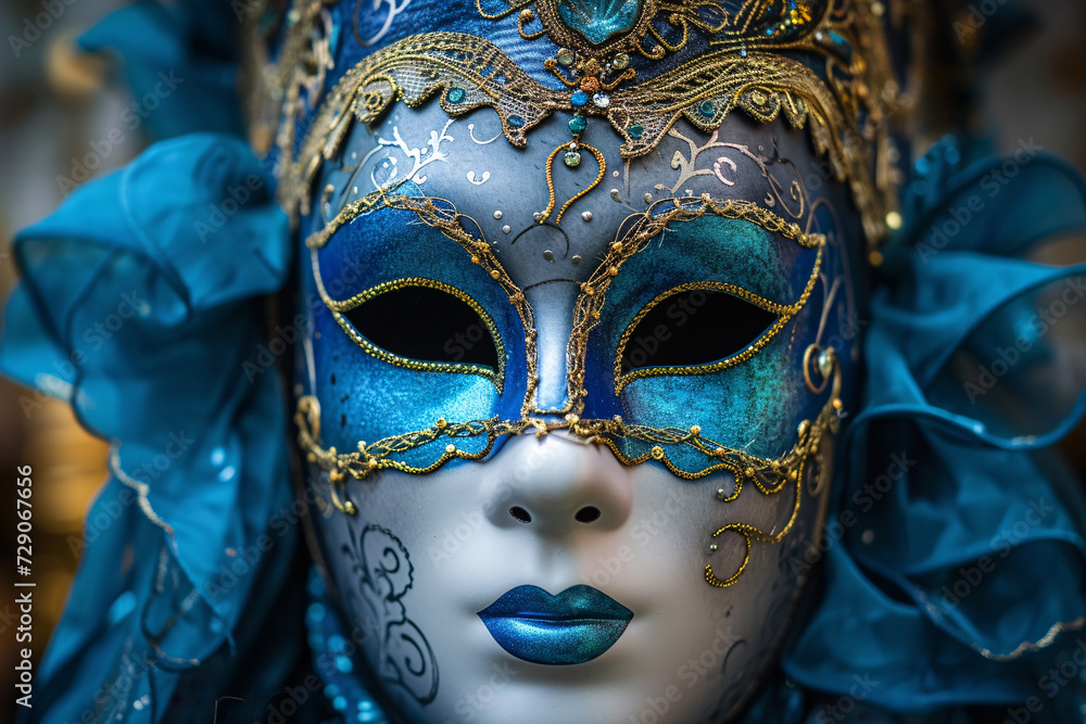 Venetian carnival mask close-up
