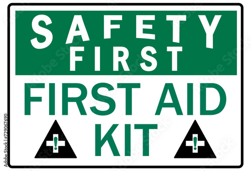 First aid kit sign