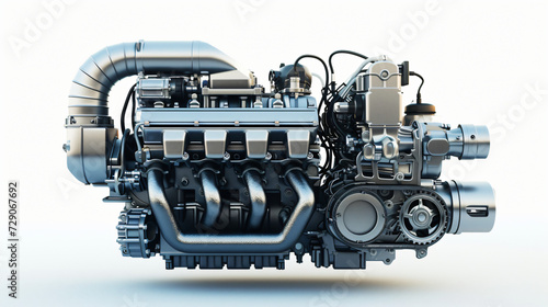 Side viewcar engine