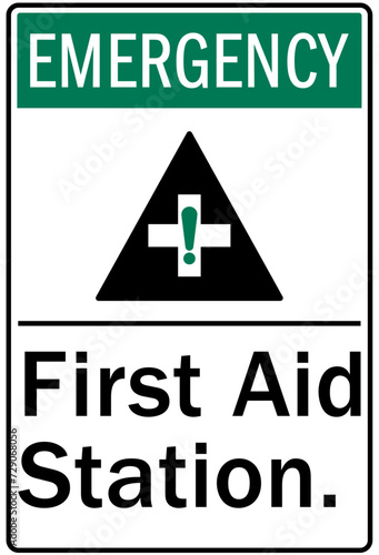 First aid station sign 
