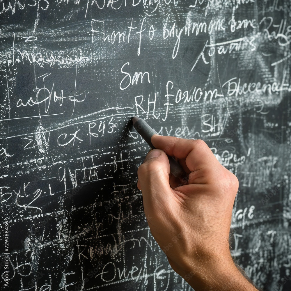 formulas on chalkboard formulas on chalkboard