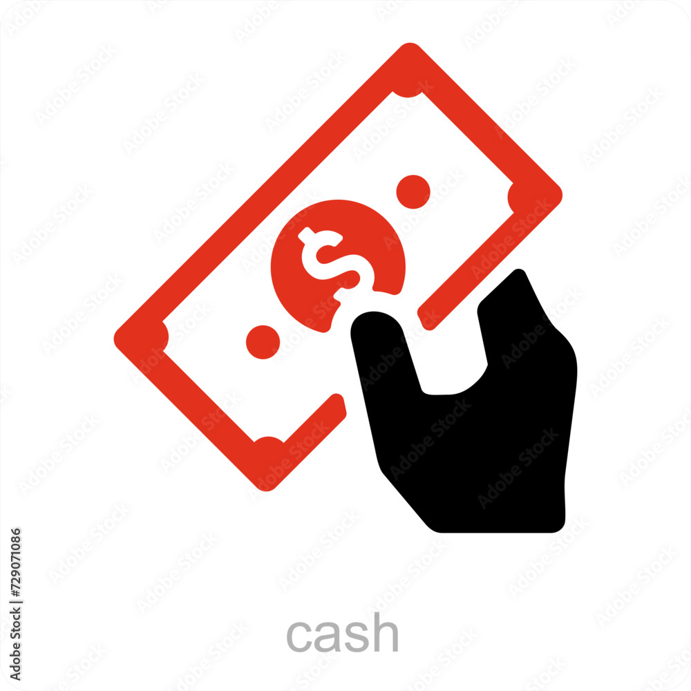 Cash and money icon concept Cash and money icon concept