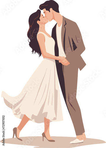 Love couples dating, hugging, walking. Men and women in romantic relationship, embracing, standing during rendezvous. Flat vector illustrations isolated on white background.