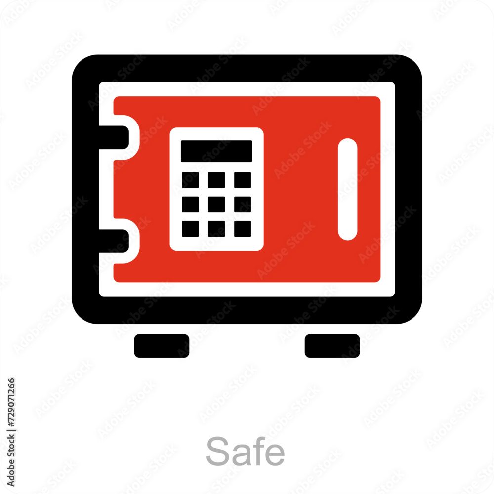Safe and bank locker icon concept Safe and bank locker icon concept