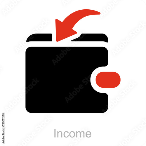 Income and cashback icon concept