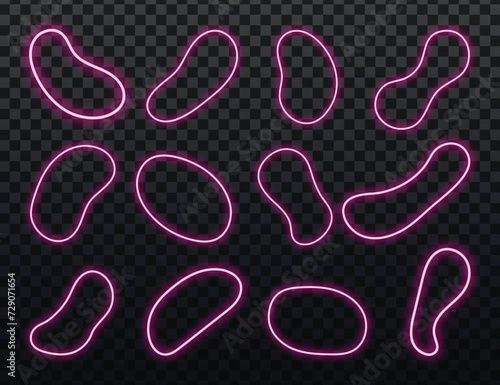 neon abstract blob shapes fluid line shapes collection gradients vector