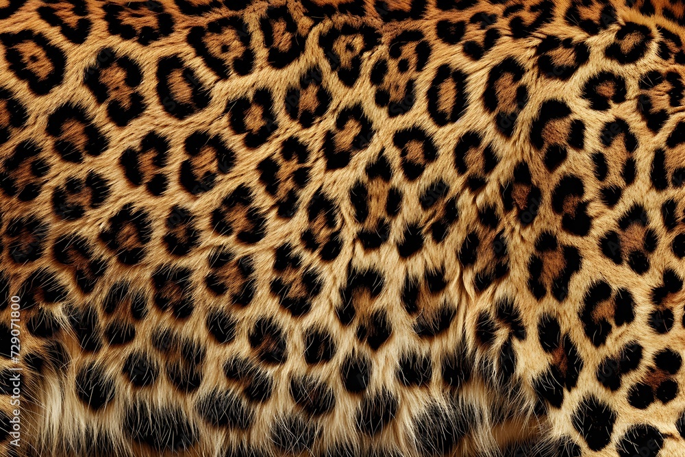 Close-Up View of Exquisite Leopard Spots Pattern Close-Up View of Exquisite Leopard Spots Pattern