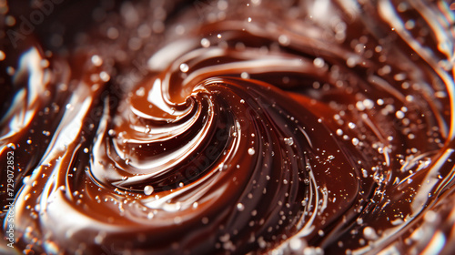 Swirling Chocolate Texture, Creamy and Delicious Food Background, Sweet and Rich Dessert Concept