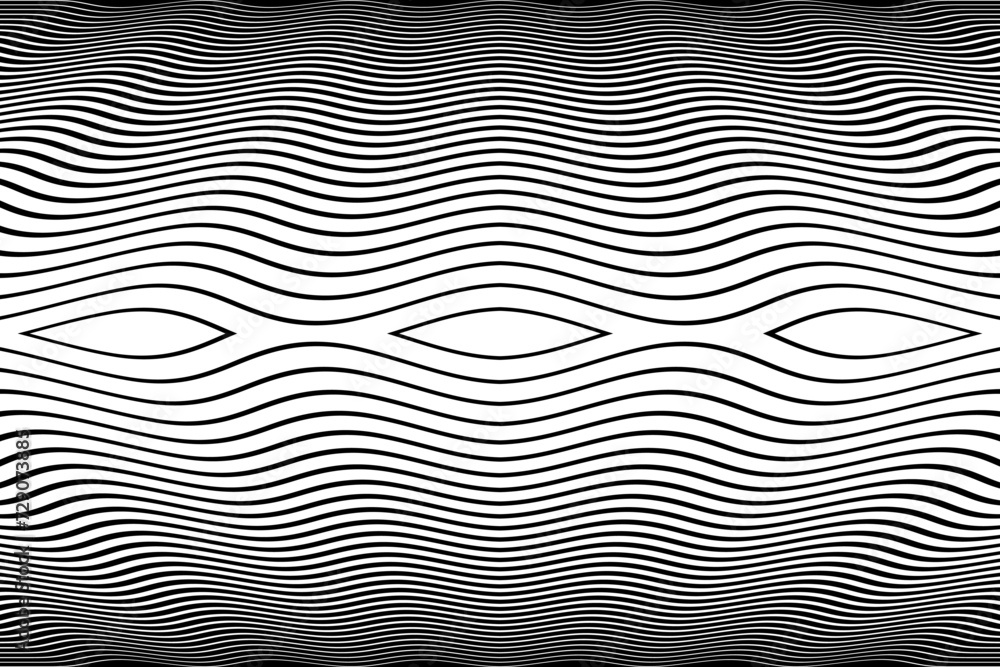 Wavy Lines Pattern. Abstract Black and White Textured Background. Wavy Lines Pattern. Abstract Black and White Textured Background.