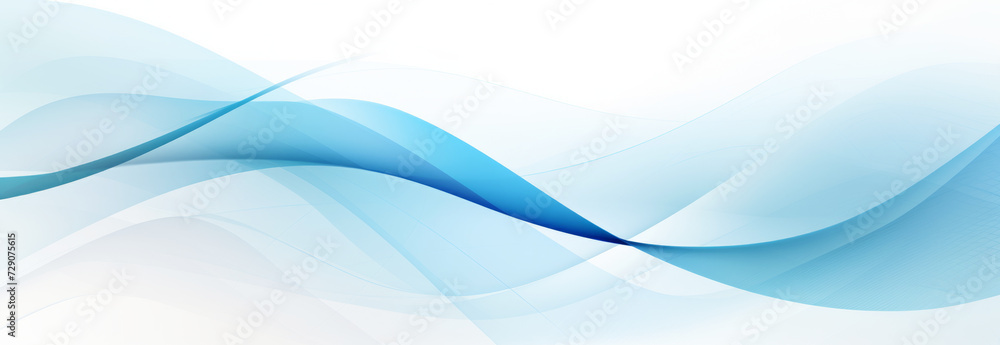 Elegant blue abstract waves design on white background for banner Elegant blue abstract waves design on white background for banner