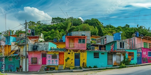 Barrio filled with colorful buildings © Brian