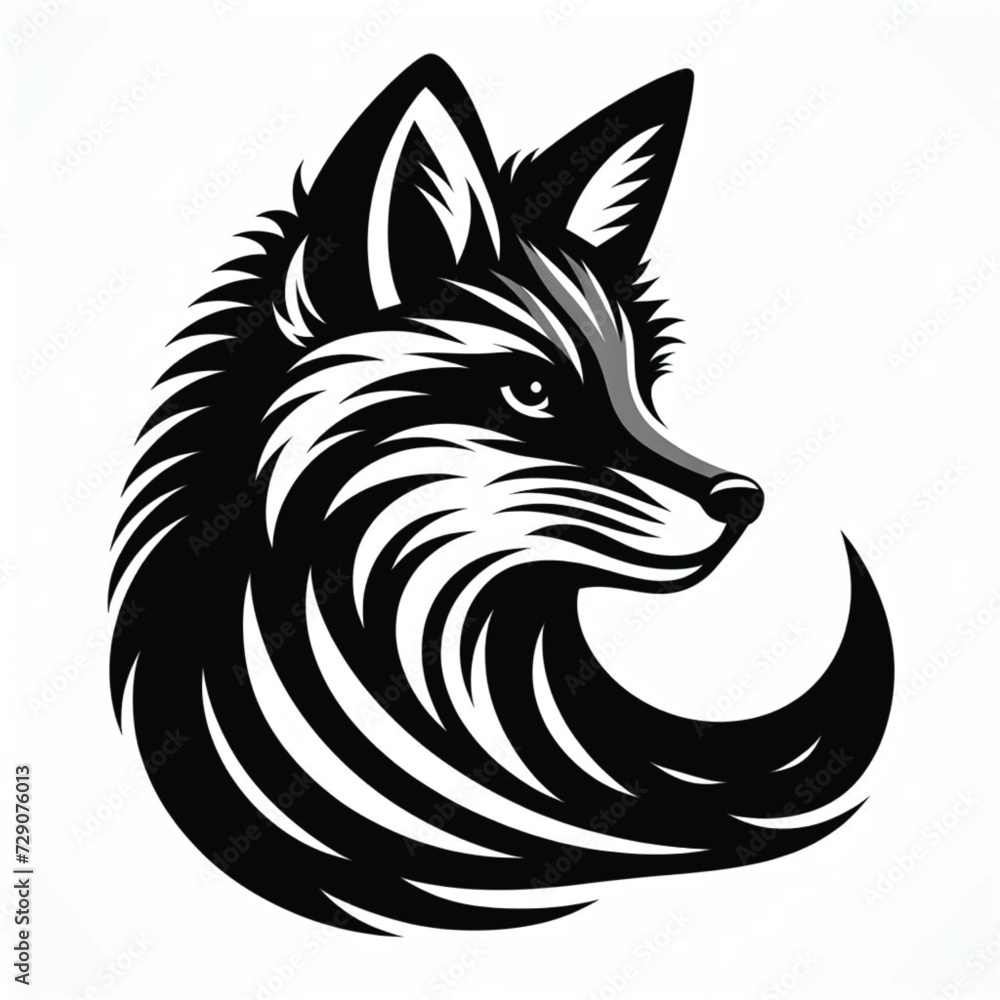 Red Fox silhouette vector isolated