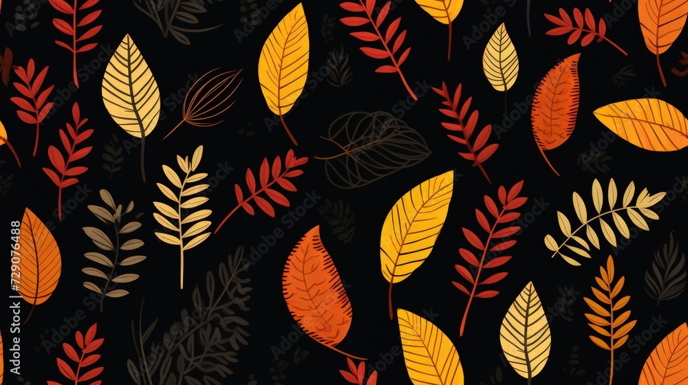 Autumn leaves pattern. Autumn leaves pattern.