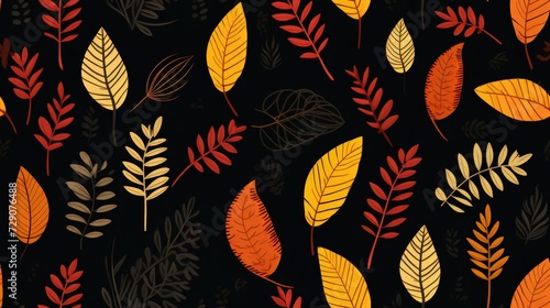 Autumn leaves pattern.