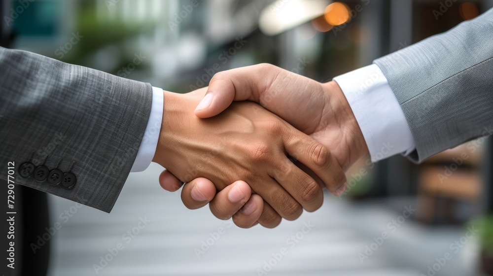 Agreement Handshake with Soft Focus.
Soft focus on a handshake symbolising business agreement.