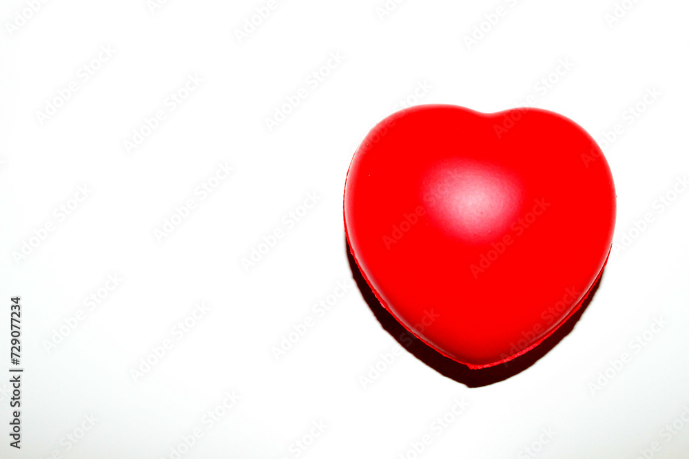 Red heart shape isolated on white,Happy Valentine's Day,health care