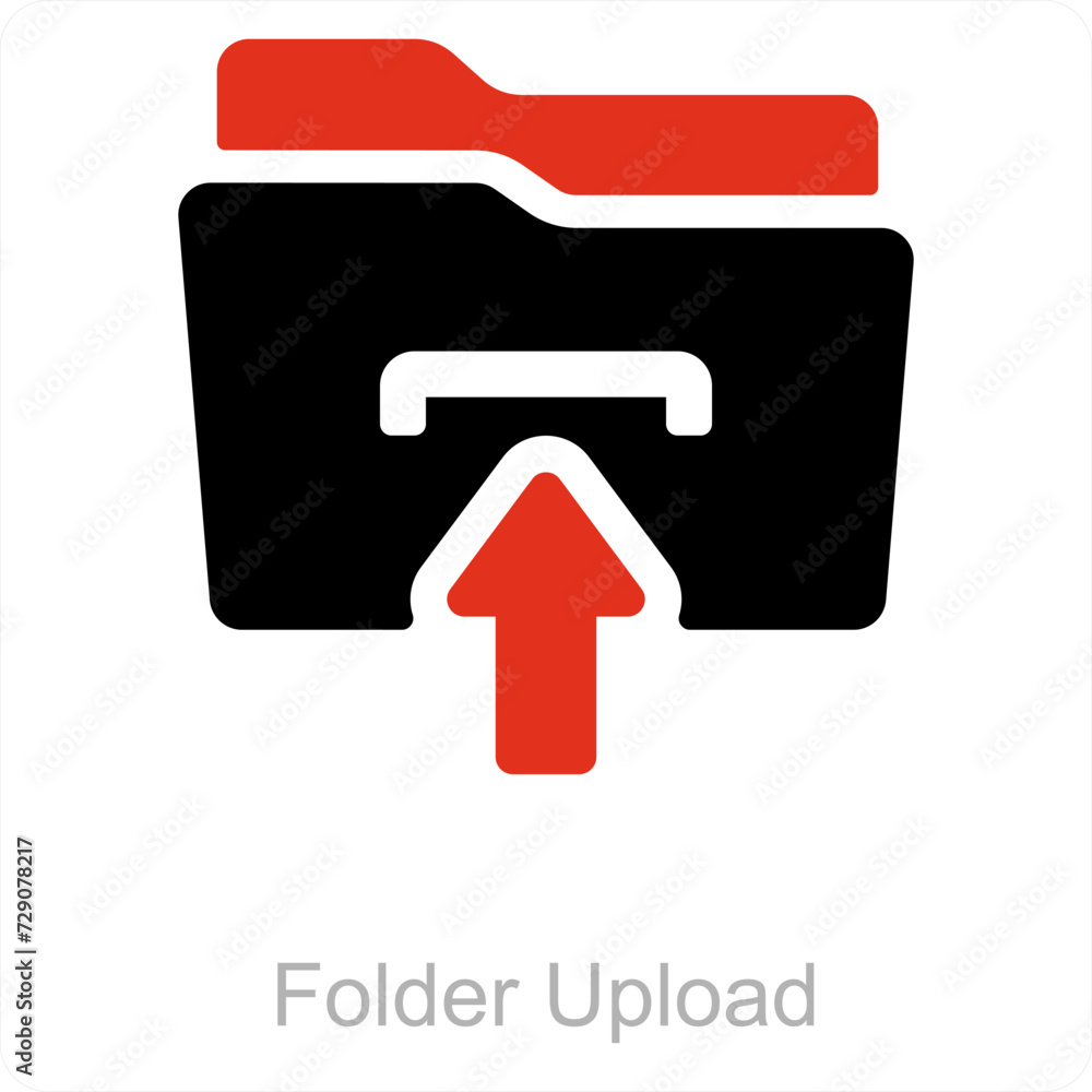 Folder Upload and Folder icon concept Folder Upload and Folder icon concept