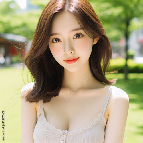 Beauty image of Asian woman South Korea  