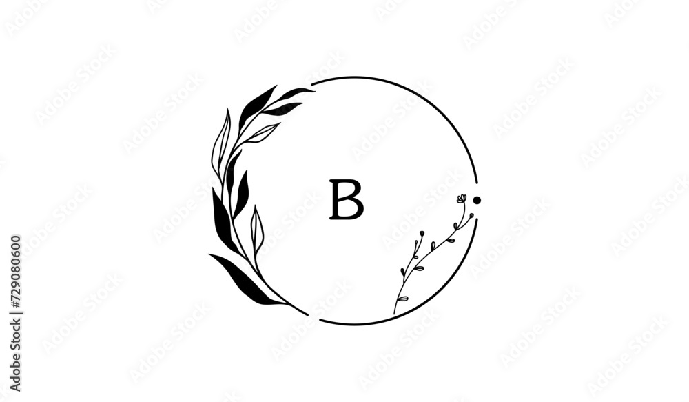 Luxury Circular Floral Alphabetical Logo Luxury Circular Floral Alphabetical Logo