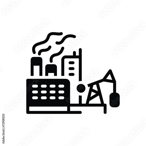Black solid icon for fossil fuel