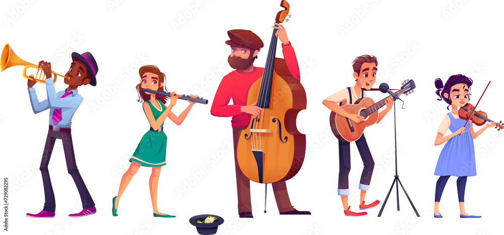 Fototapeta premium Musician Playing in Band