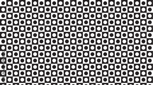 Circular Geometric Abstract Black & White Design