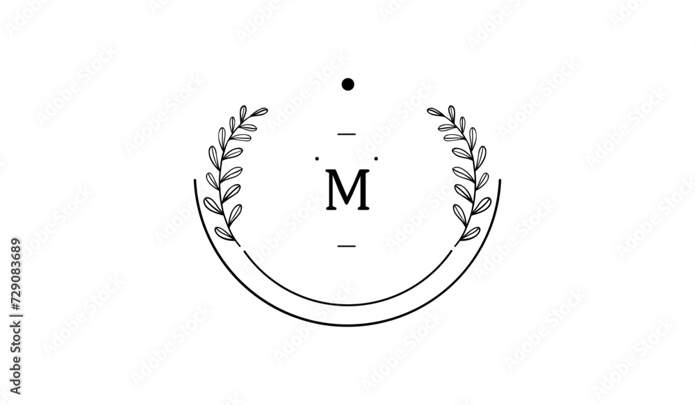 Luxury Circular Floral Alphabetical Logo Luxury Circular Floral Alphabetical Logo
