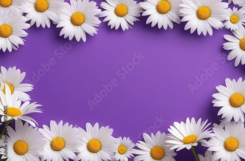 frame of daisy flowers © Leshtana