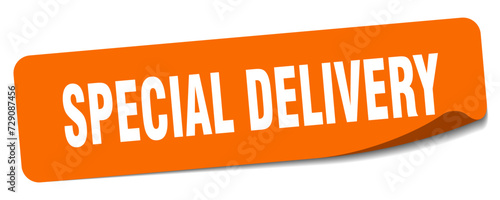 special delivery sticker. special delivery label