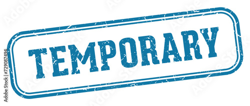 temporary stamp. temporary rectangular stamp on white background