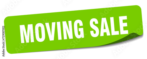 moving sale sticker. moving sale label
