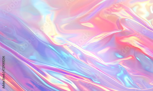 Abstract pink pastel holographic blurred background, Generative AI