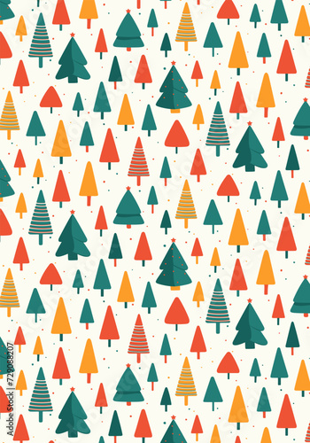 vector background with a christmas tree pattern design