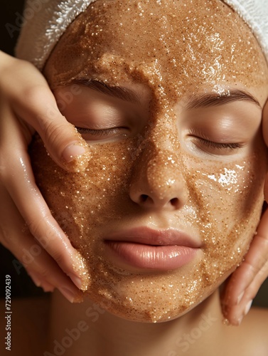 Exfoliation treatment at a spa for pampering the body.